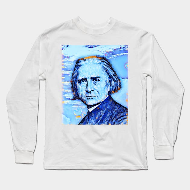 Franz Liszt Portrait | Franz Liszt Artwork | Franz Liszt Painting 14 Long Sleeve T-Shirt by JustLit